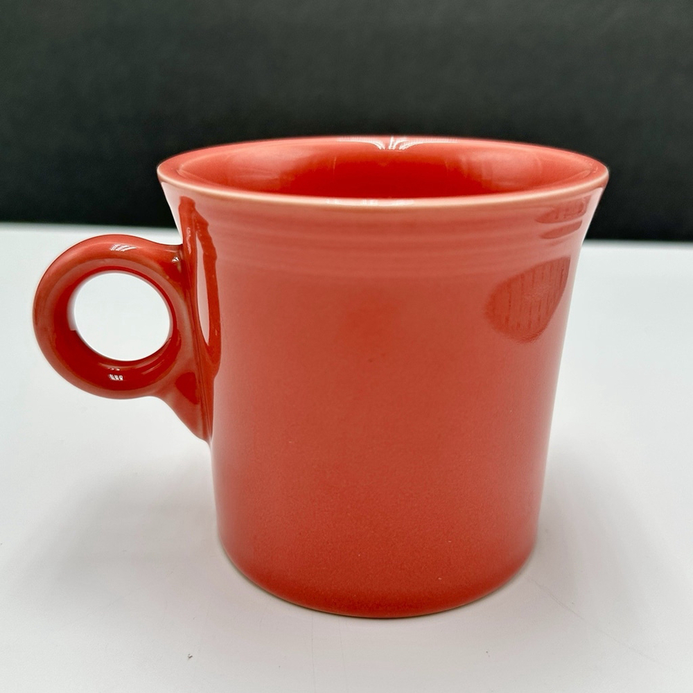 Fiesta Ware Coffee Cup Mug Homer Laughlin HLC O Ring Handle Scarlet Fiestaware - Picture 3 of 8